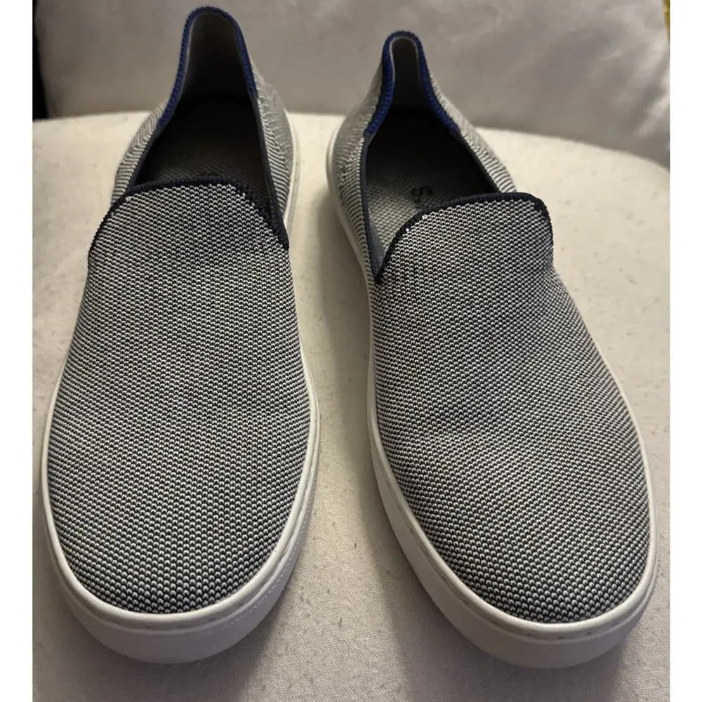 Rothy's The Original Slip On Sneakers Loafers Shoes Womens Size 8 Coast Blue